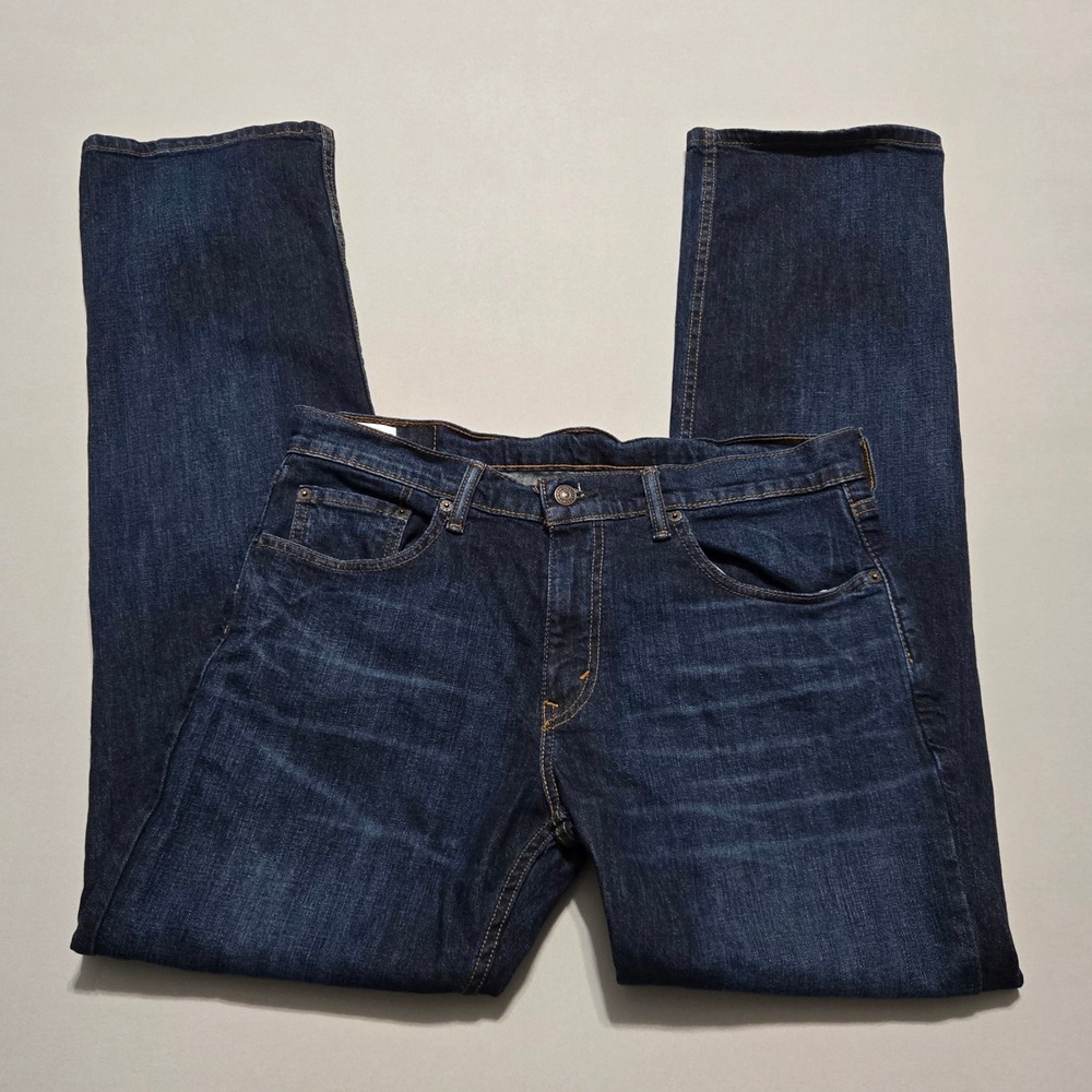 Levi 559 Jeans Mens 33x34 Dark Wash Relaxed Straight Zip Fly Denim - Picture 3 of 11